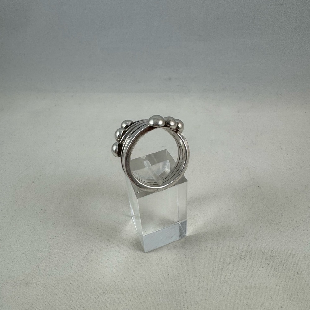 Chic Sterling Silver Statement Ring - image 4